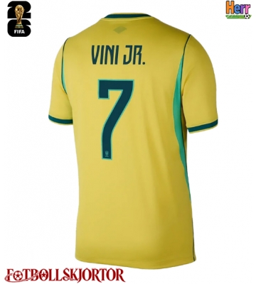 Brasilien Vinicius Junior #7 Hemmatröja VM 2026 Kortärmad